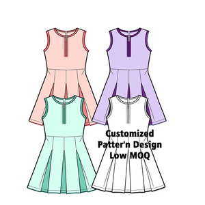 Vestido Deportivo sin Mangas para Niñas, Ropa de Tenis y Yoga para Niñas, Logotipo Personalizado, Falda de Secado Rápido para Niñas, Verano - Product Image 1