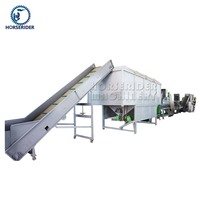Horserider ligne de recyclage de haute qualité pour le broyage et le séchage des animaux de compagnie machine de recyclage pour le lavage à chaud de flocons de bouteilles en PET