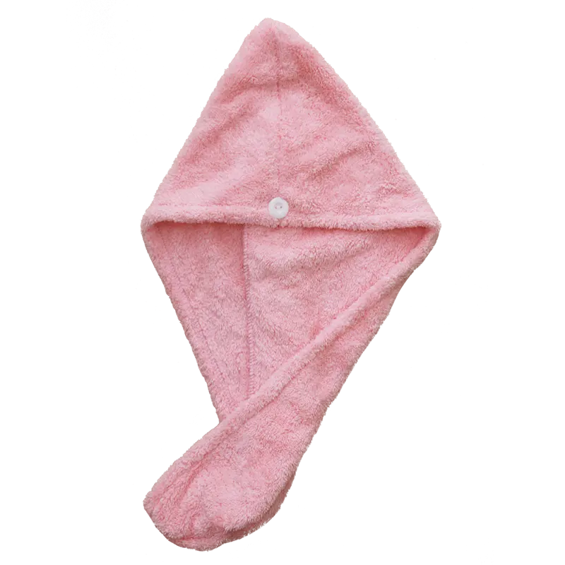 Plush Hair Drying Cap Turban Magic Dry Hair Women Soft Shampoo Bath Shower Cap Bath Product 1000 Packs for Adults Everyday Pink