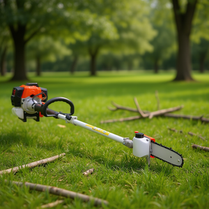 Desbrozadora de Gasolina de 43 cc y 2 Tiempos, Barra de Corte de 10 Pulgadas, Cabezal Giratorio, Sierra Eléctrica, Herramienta de Corte de Grado Profesional - Product Image 2