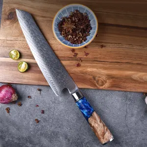 8英寸大马士革厨师刀大马士革钢制日本刀
