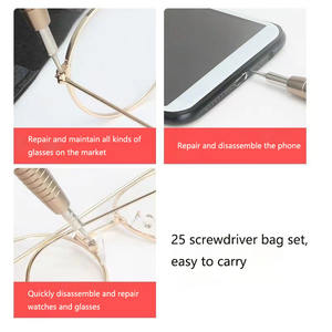 25 en 1 sac en cuir Type noir Assistant de réparation Mobile plusieurs poches avec aimant téléphone électrique jeu de <span class=keywords><strong>tournevis</strong></span> à cliquet - Product Image 6