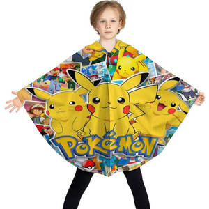 Cute Kids Cartoon <strong>Pokemoned</strong> Wearable Blanket <strong>Hoodie</strong> Personalized Custom Fleece Flannel Blanket Sweater Fast Shipping - Product Image 3