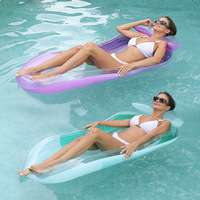 Fauteuil flottant gonflable OEM/ODM avec accoudoirs en filet, dossier pliable dégradé, pour enfants et adultes, en PVC