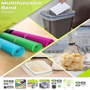 6 cái có thể điều chỉnh Thùng rác có thể đàn hồi ban nhạc cao su đầy màu sắc túi rác khóa hộp rác ban nhạc cho nhà bếp nhà bếp đa chức năng - Product Image 6