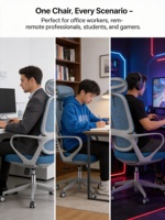 Vente directe d'usine, chaise de bureau ergonomique à prix avantageux, nouvelle conception, chaise de bureau avec soutien lombaire réglable