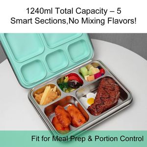 Customized Food Grade 304 Stainless Steel Bento <b>Lunch</b> <b>Box</b> for Kids Bpa-free Reusable Portable Kids <b>Lunch</b> <b>Box</b> - Product Image 6