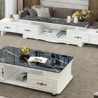 Table basse de salon avec panneau décoratif pour petites maisons, luxe moderne, nouveau mobilier 2025, acier inoxydable, marbre