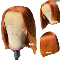 Perruques Bob droites 13*4 en dentelle HD 100% cheveux humains, volumineuses et naturelles pour Brésiliennes et Vietnamiennes, en stock, vente en gros