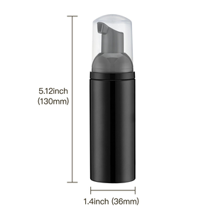 ขวดโฟมเปล่าขนาด 150 มล. ขวด PET สีดำพร้อมหัวปั๊มสีดำ บรรจุภัณฑ์เครื่องสำอาง DIY สำหรับทำความสะอาดผิวหน้าและผิวกาย - Product Image 4