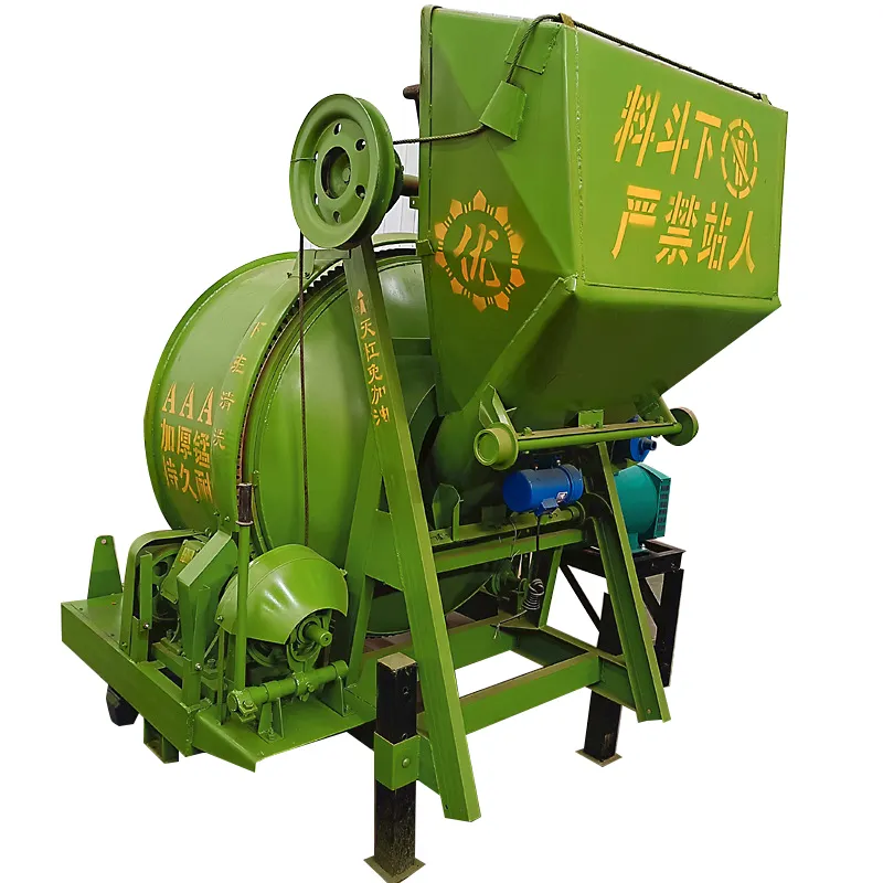 Hydraulic Mobile Concrete Pan Mixer Customized Engine Diesel Mixing Machine For Cement