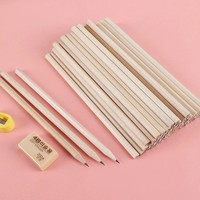 Crayons en bois de peuplier écologiques, naturels, ronds, hexagonaux, triangulaires, HB, à prix abordable