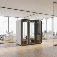 UNIBOOTH Cabine téléphonique insonorisée mobile moderne pour réunions, module de bureau à installation rapide, pour immeubles de bureaux de haute précision