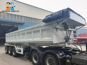 Semirremolque de <span class=keywords><strong>carga</strong></span> para minería, volquete lateral de 24 M3, 40 toneladas, usado en Australia, con camión hoo, marca Genron - Product Image 2