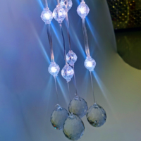 Lampe 3D en cristal XQD, PCB en aluminium, feux d'artifice en forme de cœur à 360 degrés, cube LED RGB à intensité variable, pour mariage, banquet, centre de conférence