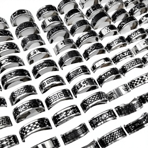 <span class=keywords><strong>Lot</strong></span> en gros de bagues noires mélangées de 8 mm pour hommes, en acier inoxydable, idéales pour mariage, fiançailles, cadeaux, fêtes, bijoux de mode - Product Image 3