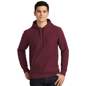 OEM & ODM Men's High Quality Quick Dry Cotton Blended <b>Hoodie</b> Custom Logo Low MOQ French Terry <b>Plain</b> <b>Hoodies</b> for Winter - Product Image 1