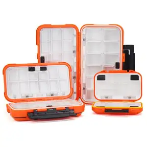 WEIHE custom cheap waterproof Double-sided fishing accessories box fishing boxes tackle box fishing case