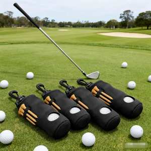 Bolsa de Neopreno para Pelotas de Golf con Logotipo Personalizado, Funda para 3 Pelotas con Soporte para Tees y Gancho - Product Image 1