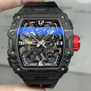 RM35-03 Boîtier Tonneau à Design Creux en Fibre de Carbone et Caoutchouc, Verre Saphir 20mm, Montre de Luxe pour Homme de Haute Qualité, Vente Chaude - Product Image 4
