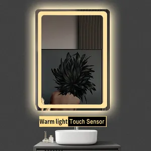 Mirror Factory Bathroom Led Mirror Light Decor Wall Full Rectangle Shaped Mirror With LED Light