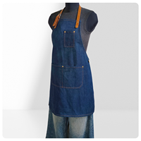 Tablier de travail en toile Niuweili, style cowboy, sans manches, lavable et réutilisable, avec option de logo personnalisé, idéal pour le nettoyage, les salons de beauté et le quotidien