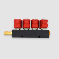 Rail d'injecteurs de buse de carburant Cng lpg Super silencieux pour Kits Landirenzo Brc bosch Stag Autogas pièces de rechange 3ohm Orange Keihin