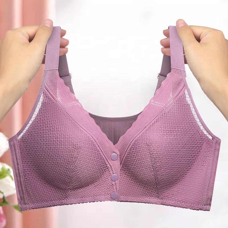 Deluxe Lace Embroidered Front Clasp Lingerie Push up Shaping Cups