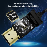 Câble BENFEI USB C vers HD MI 2.1 8K 60Hz, 4K 240Hz, 6 pieds, coque en aluminium, tressé en nylon