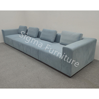 Sofá Modular de color personalizado para el hogar, mueble de interior con base de madera de roble para sala de estar con cojín grueso