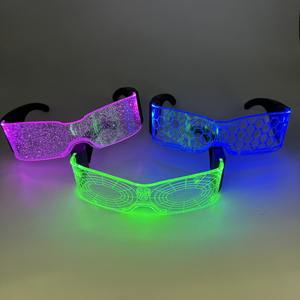Gafas LED plegables <span class=keywords><strong>Redshark</strong></span> para conciertos, fiestas, clubes nocturnos, Marco acrílico CR1220, luz ultrabrillante alimentada por batería - Product Image 5