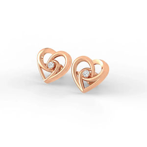 ต่างหูเพชรทรงกลมเจียระไนแบบบริลเลียนท์ ผลิตในห้องปฏิบัติการ ดีไซน์หรูหราแบบมินิมอล รับผลิตแบบ OEM ODM ทองคำ 14K/18K/22K ตามสั่ง - Product Image 1