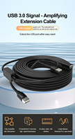 Kunden spezifisches A321 50ft USB 3.0 Active Repeater-Verlängerung kabel PVC 5G Daten übertragung 8K Typ C Stecker Buchse USB-Kabel monitor