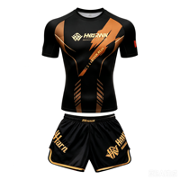 Ensemble Rash Guard BJJ Personnalisé No-Gi – Haut et Short de Compression Imprimés sur Mesure pour l'Entraînement – Motif Exclusif