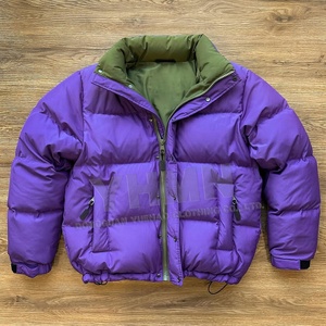 Giacca Invernale Imbottita Personalizzata con Zip, Leggera, Riempita di Piume d'Oca, Corta, Trapuntata, Antivento, Stile <span class=keywords><strong>Puffer</strong></span> per Uomo - Product Image 1
