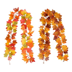 2025 Nhà Máy Nhà Cung Cấp Bán Buôn Sáng Tạo Trang Trí Phòng Vòng Hoa Nhân Tạo Bí Ngô Nho Hoa <span class=keywords><strong>Maple</strong></span> Lá Vòng Hoa - Product Image 3