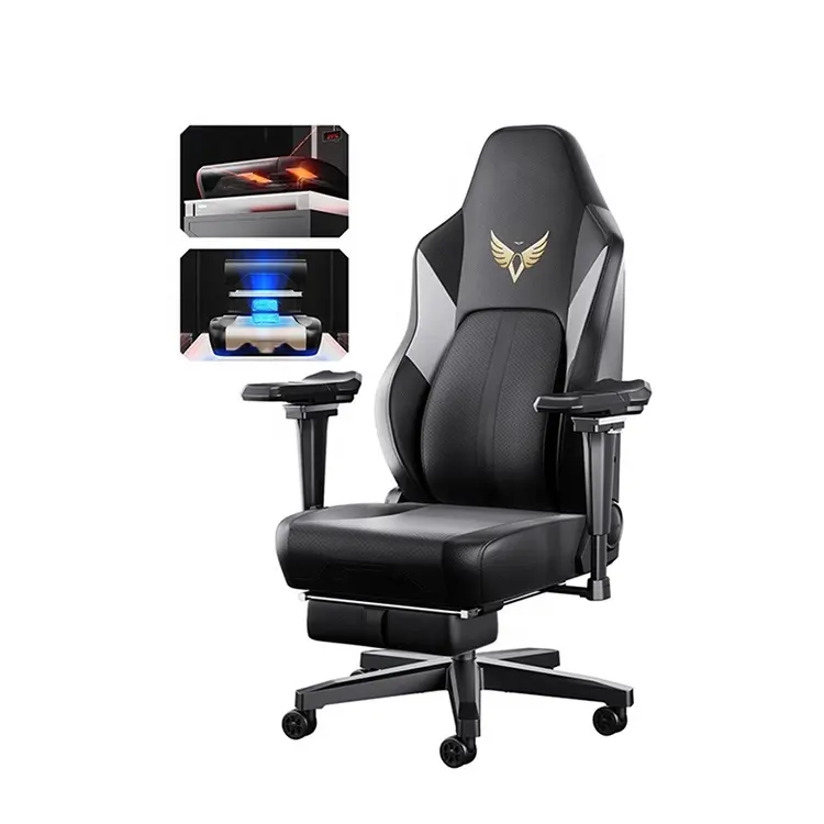 Ca Gaming Chair Computer Home Office Reclining Chair Lift Executive Massage Video Game Chair with Footrest Heat Cool Function