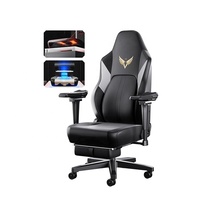Chaise de jeu Ca, chaise de bureau à domicile, chaise inclinable, chaise de direction, chaise de jeu vidéo avec repose-pieds, fonction de chauffage et de refroidissement