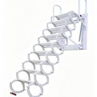 Échelle télescopique murale pour villa duplex avec mezzanine, escalier escamotable invisible épaissi pour la maison