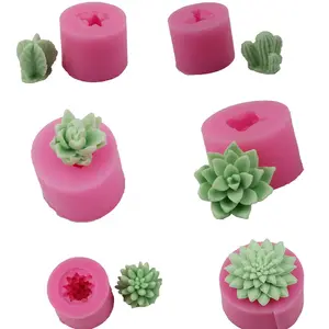 3D succulent cake silicone mold cactus flower plant succulent cake decorative crafts resin mold