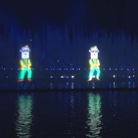 China 100 Meter Jetscreen 3D Hologramm Multimedia Wasserleinwand-Projektion Filmvorführung