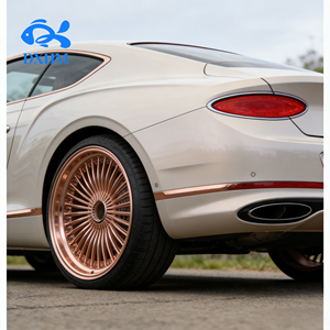 Rines Forjados de 20 Pulgadas 5x114.3 5x112 en Oro Rosa Pulido con Diseño de Rayos, Rin Personalizado Premium para Autos Clásicos BMW y Rolls <span class=keywords><strong>Royce</strong></span> - Product Image 1
