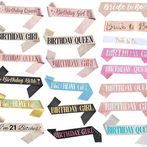 وشاح سادة سهل التركيب لحفلات الزفاف وحفلات العزوبية لأعياد الميلاد والتخرج بوليستر وصمة عار وشاح بحزام كتف - Product Image 4