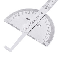 0-10cm Busur Derajat 180 Derajat Logam Alat Pengukur Sudut Penggaris Sudut Alat Pertukangan Kayu Penggaris Pengukur Sudut Goniometer
