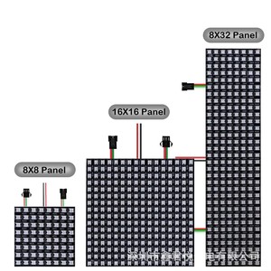 LED ดอทเมทริกซ์ 8X8 ถึง 16X16 WS2812B RGB โมดูลแสดงผลแบบตั้งโปรแกรมได้สีเต็มรูปแบบ แรงดันไฟฟ้าขาเข้า 5V - Product Image 2