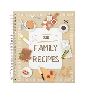 Stampa personalizzata Record famiglia libro di ricette rilegato a spirale fai da te crea il tuo libro di cucina