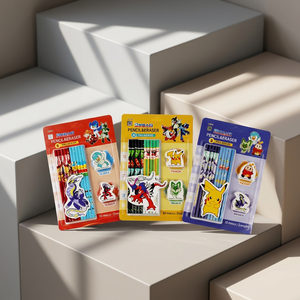 Elite pokemon Wood Pencil Eraser <b>Set</b> B Kids Stationery School Supplies Anime Cartoon Student Gift Wholesale - Product Image 2