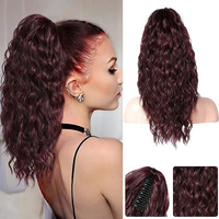 Queue de cheval longue bouclée en gros, extension de cheveux à pince facile à poser, disponible en 18 et 26 pouces