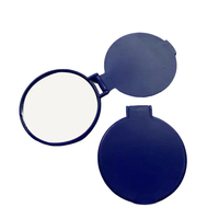 Miroir cosmétique pliant simple face personnalisé mini portable en plastique de poche pour publicité promotion invités personnalisé