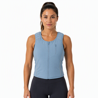 Gilet de musculation lesté pour femmes, porte-plaques pour 10 à 20 lb, fermeture éclair frontale, dos en maille 3D respirante, tailles XS à XL